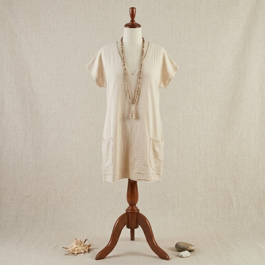 100% Cotton Mini Dress Tunic Size Large
