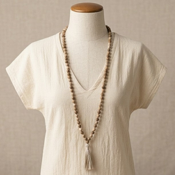 Tibetan Style Prayer Beads Necklace